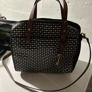 Fossil Black and Brown Women's Handbag